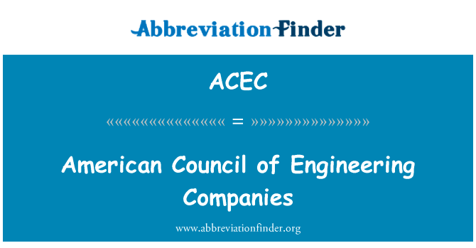 American Council of Engineering Companies的定义