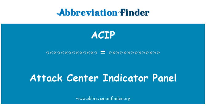 Attack Center Indicator Panel的定义