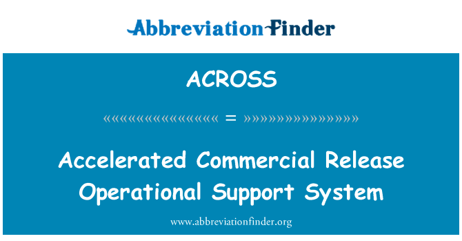 Accelerated Commercial Release Operational Support System的定义