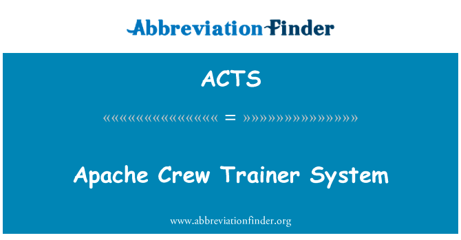 Apache Crew Trainer System的定义