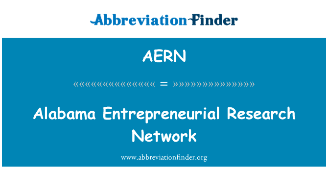 Alabama Entrepreneurial Research Network的定义