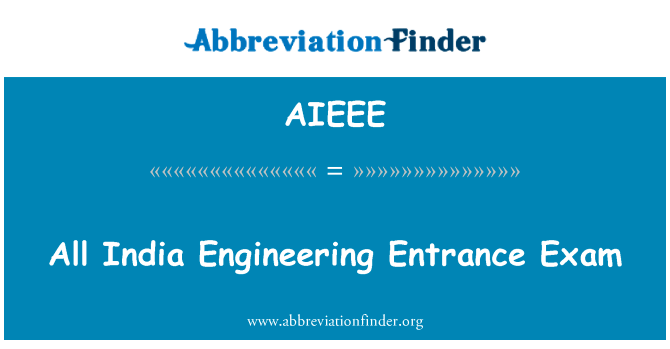 All India Engineering Entrance Exam的定义