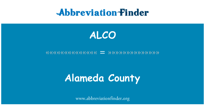 Alameda County的定义