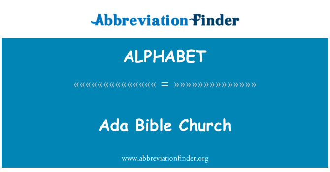 Ada Bible Church的定义