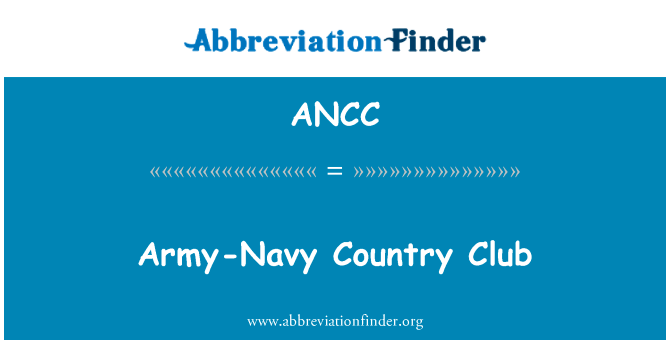 Army-Navy Country Club的定义