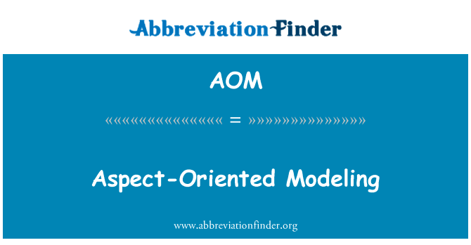 Aspect-Oriented Modeling的定义