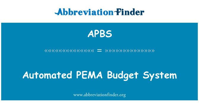 Automated PEMA Budget System的定义
