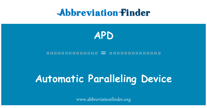 自动并列装置英文定义是Automatic Paralleling Device,首字母缩写定义是APD