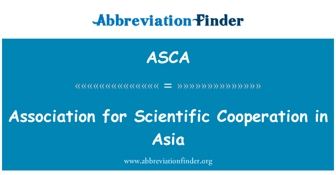 Association for Scientific Cooperation in Asia的定义