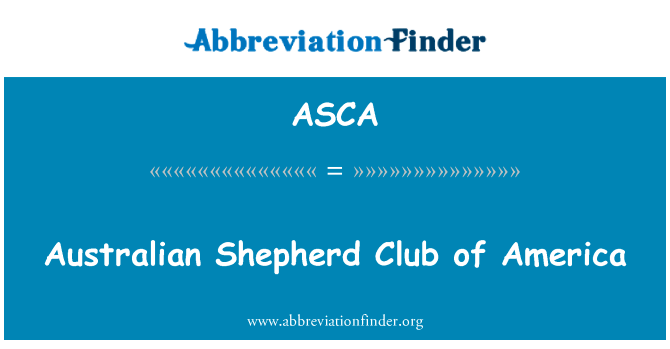 Australian Shepherd Club of America的定义