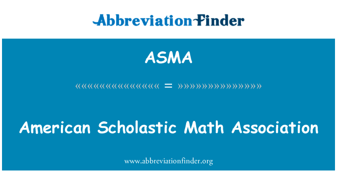 American Scholastic Math Association的定义