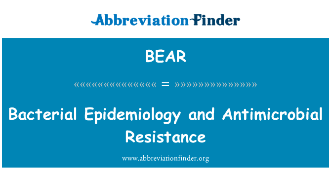 细菌的流行病学及耐药性英文定义是Bacterial Epidemiology and Antimicrobial Resistance,首字母缩写定义是BEAR