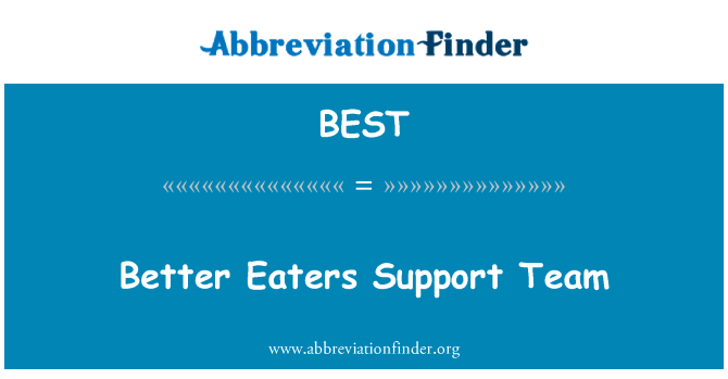 徒更好地支持团队英文定义是Better Eaters Support Team,首字母缩写定义是BEST