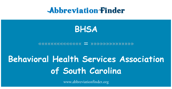 南卡罗莱纳州的行为健康服务协会英文定义是Behavioral Health Services Association of South Carolina,首字母缩写定义是BHSA
