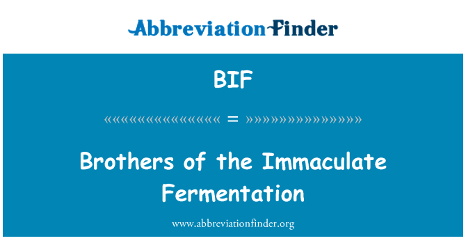 Brothers of the Immaculate Fermentation的定义