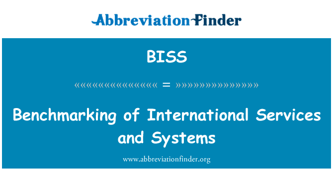 Benchmarking of International Services and Systems的定义
