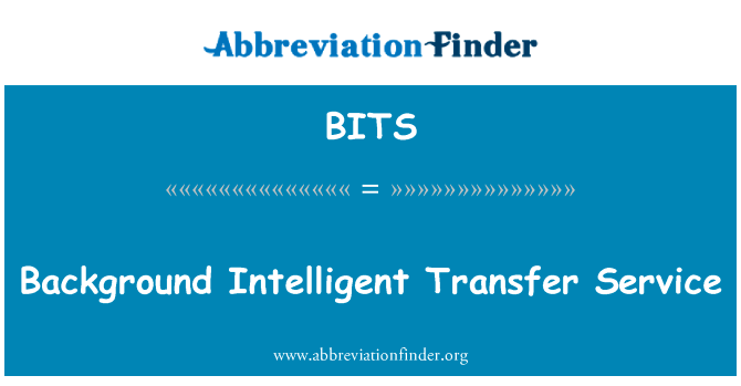 Background Intelligent Transfer Service的定义
