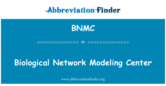 Biological Network Modeling Center的定义