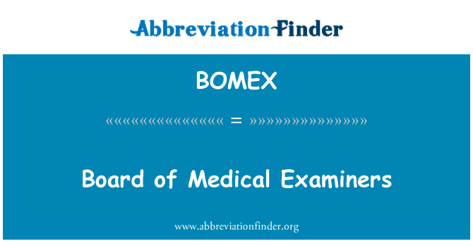 Board of Medical Examiners的定义