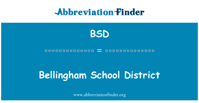 Bellingham School District的定义