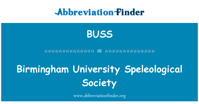 Birmingham University Speleological Society的定义