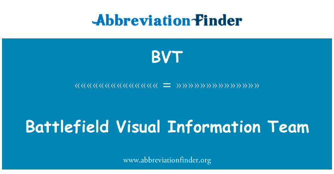 Battlefield Visual Information Team的定义