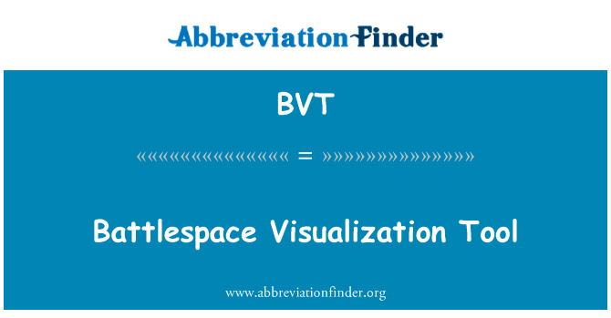 战场可视化工具英文定义是Battlespace Visualization Tool,首字母缩写定义是BVT