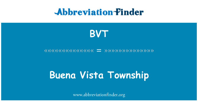 布纳维斯塔 Vista 乡镇英文定义是Buena Vista Township,首字母缩写定义是BVT
