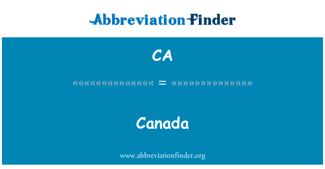 加拿大英文定义是canada