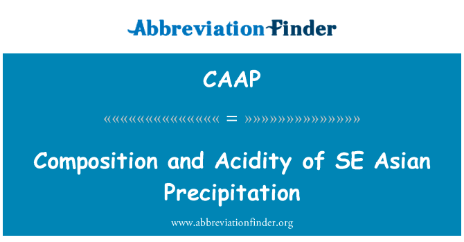 Composition and Acidity of SE Asian Precipitation的定义