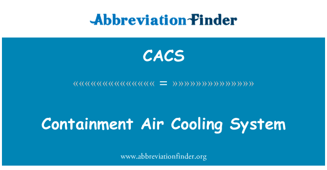安全壳空气冷却系统英文定义是Containment Air Cooling System,首字母缩写定义是CACS