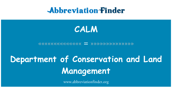 Department of Conservation and Land Management的定义