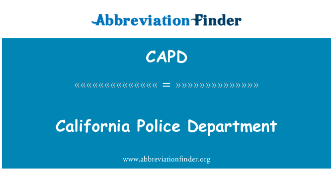 California Police Department的定义