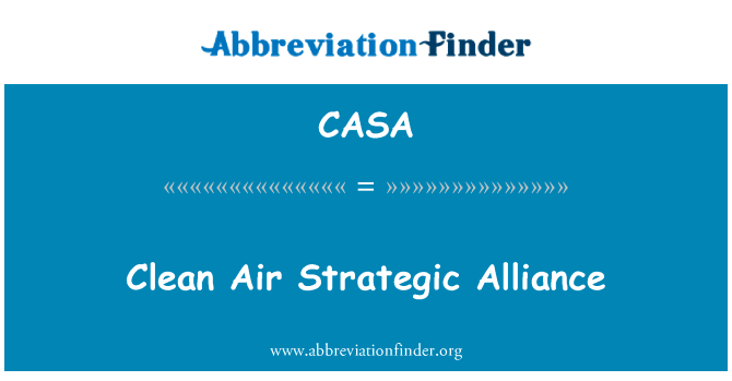 Clean Air Strategic Alliance的定义