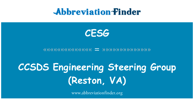 CCSDS Engineering Steering Group (Reston, VA)的定义