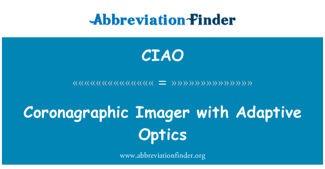 Coronagraphic Imager with Adaptive Optics的定义