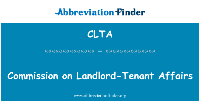 Commission on Landlord-Tenant Affairs的定义