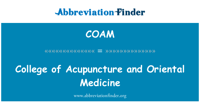 College of Acupuncture and Oriental Medicine的定义
