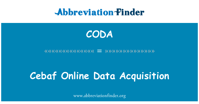 Cebaf Online Data Acquisition的定义