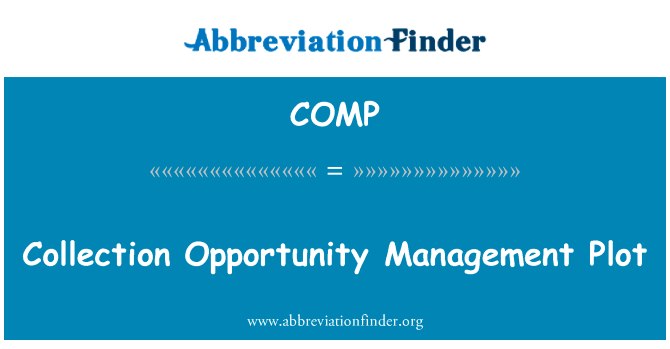 集合机会管理情节英文定义是Collection Opportunity Management Plot,首字母缩写定义是COMP