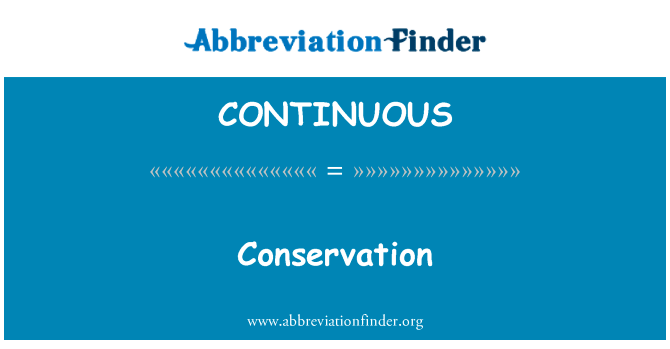 Conservation的定义
