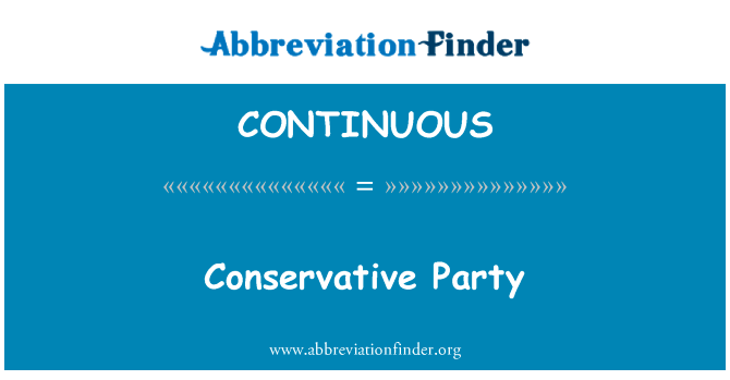 Conservative Party的定义