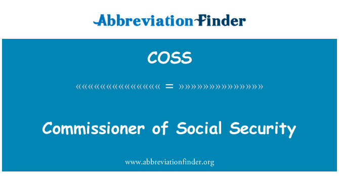 Commissioner of Social Security的定义