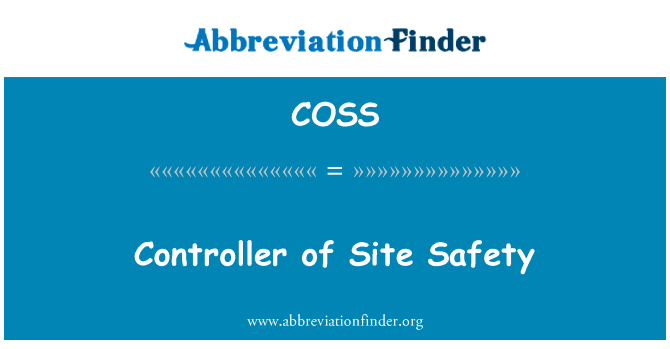 Controller of Site Safety的定义