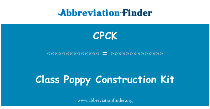 Class Poppy Construction Kit的定义