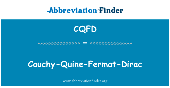 Cauchy-Quine-Fermat-Dirac的定义