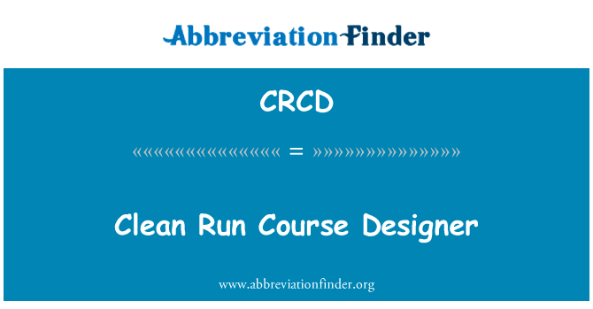 Clean Run Course Designer的定义