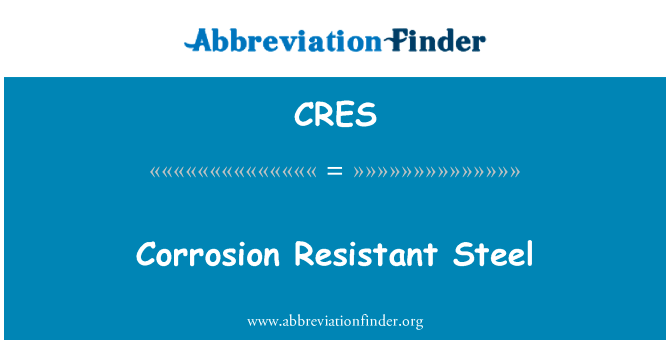 Corrosion Resistant Steel的定义
