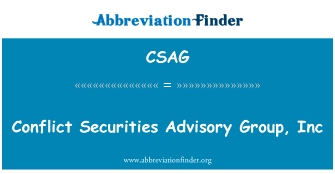 Conflict Securities Advisory Group, Inc的定义