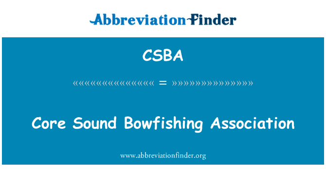 核心声音 Bowfishing 协会英文定义是Core Sound Bowfishing Association,首字母缩写定义是CSBA